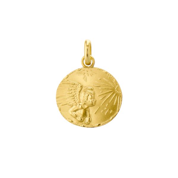 Arthus Bertrand Angel of Hope pebble medal in yellow gold