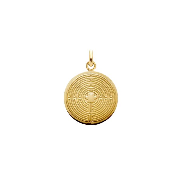Arthus Bertrand Labyrinth of Chartres Cathedral medal in yellow gold