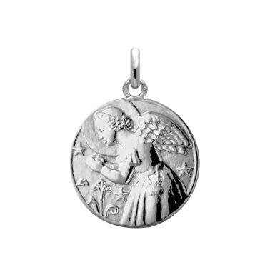 Médaille Arthus Bertrand Ange au Lys en or blanc G2084X0000
