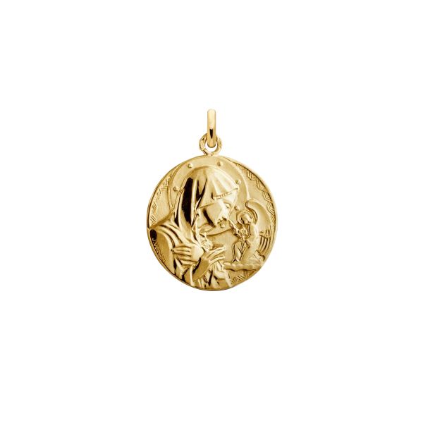 Arthus Bertrand Annunciation medal in yellow gold
