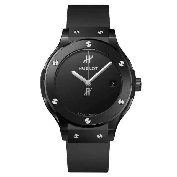 Hublot Classic Fusion Original Black Magic automatic watch black dial black rubber strap 38 mm 565.CX.1270.RX.MDM