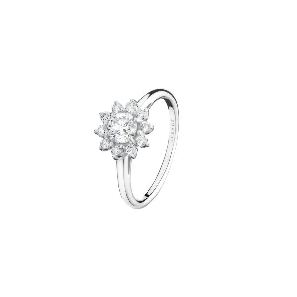 Lepage Marguerite ring in white gold and diamonds