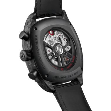 TAG Heuer Monza Flyback Chronometer automatic watch skeleton dial black rubber strap 42 mm CR5090.FN6001