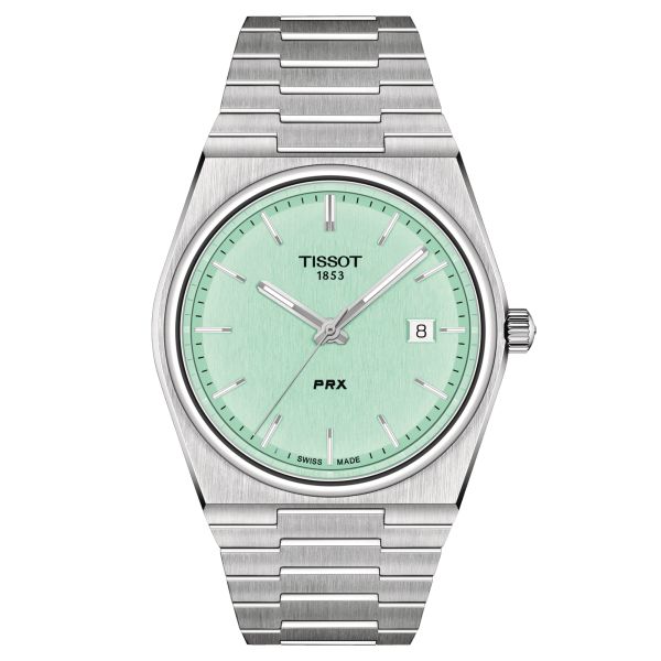 Montre Tissot PRX quartz cadran vert clair bracelet acier 40 mm T137.410.11.091.01