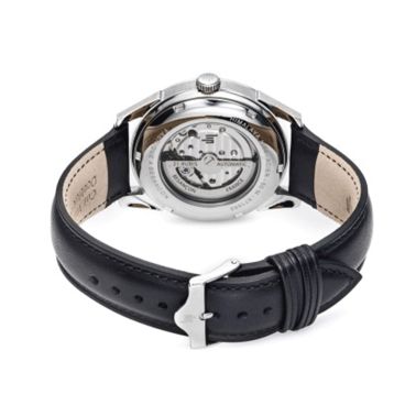 Montre Lip Himalaya Automatique cadran blanc bracelet cuir noir 40 mm