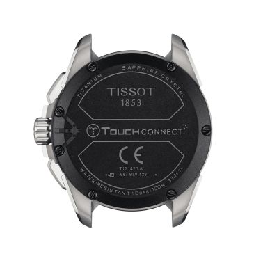 Tissot T-Touch Connect Solar titanium watch with beige leather strap 47.5 mm T121.420.47.051.07