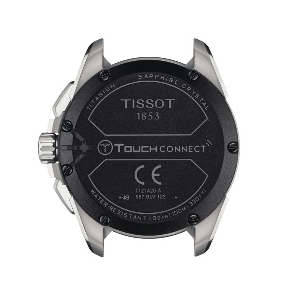 Tissot T-Touch Connect Solar titanium watch with beige leather strap 47.5 mm T121.420.47.051.07