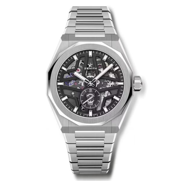 Montre Zenith Defy Skyline Skeleton automatique cadran noir bracelet acier 41 mm