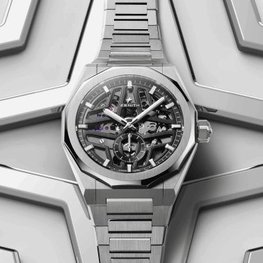 Montre Zenith Defy Skyline Skeleton automatique cadran noir bracelet acier 41 mm