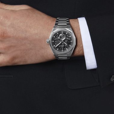 Zenith Defy Skyline Skeleton automatic black dial steel bracelet 41 mm