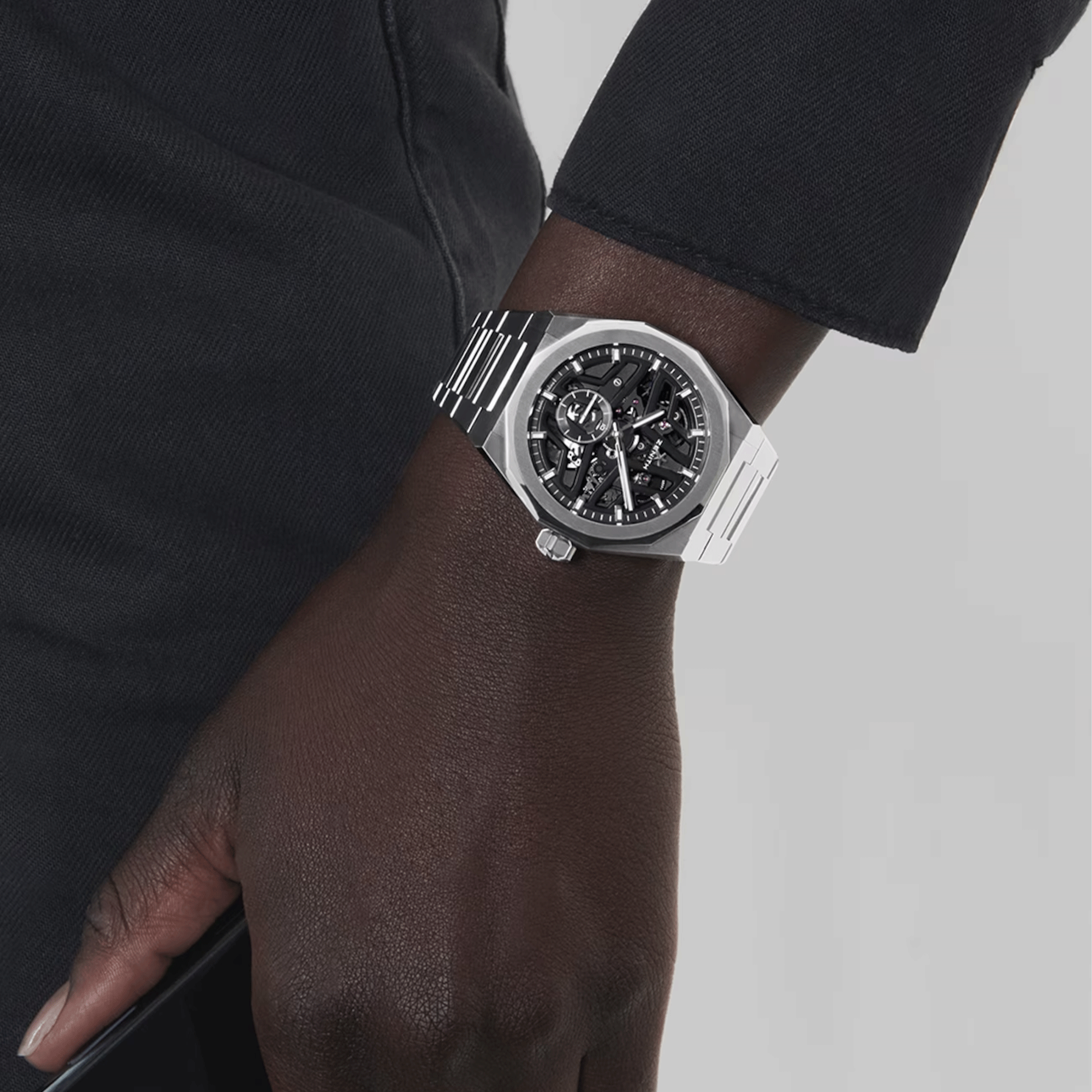 Zenith Defy Skyline Skeleton automatic black dial steel bracelet 41 mm