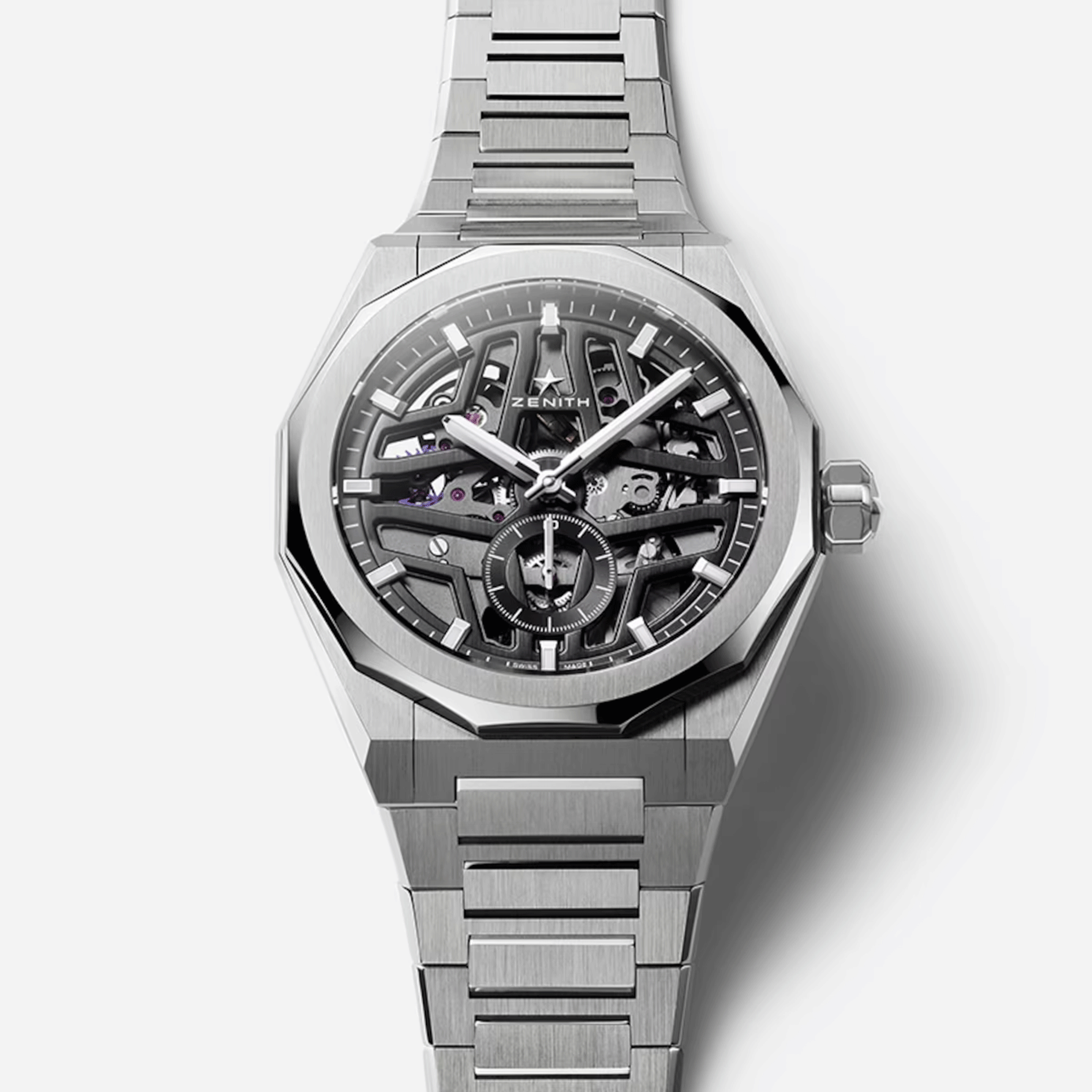 Zenith Defy Skyline Skeleton automatic black dial steel bracelet 41 mm