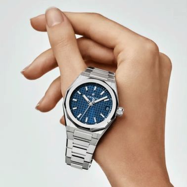 Montre Zenith Defy Skyline automatique cadran bleu bracelet acier 36 mm