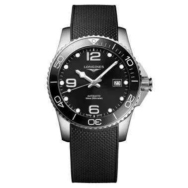 Montre Longines HydroConquest automatique cadran noir bracelet caoutchouc 41 mm L3.781.4.56.9