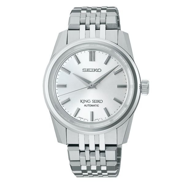 King Seiko automatic silver dial steel bracelet 37 mm