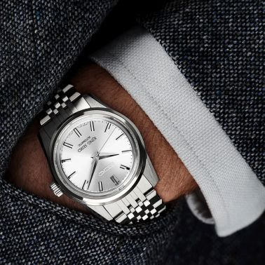 Montre King Seiko automatique cadran argenté bracelet acier 37 mm