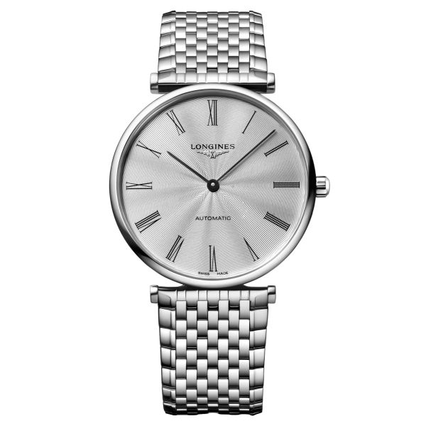 Longines Grande Classique automatic watch silver dial steel bracelet 38 mm