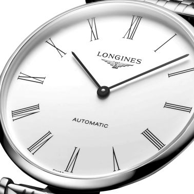 Montre Longines Grande Classique automatique cadran blanc bracelet acier 38 mm L4.918.4.11.6