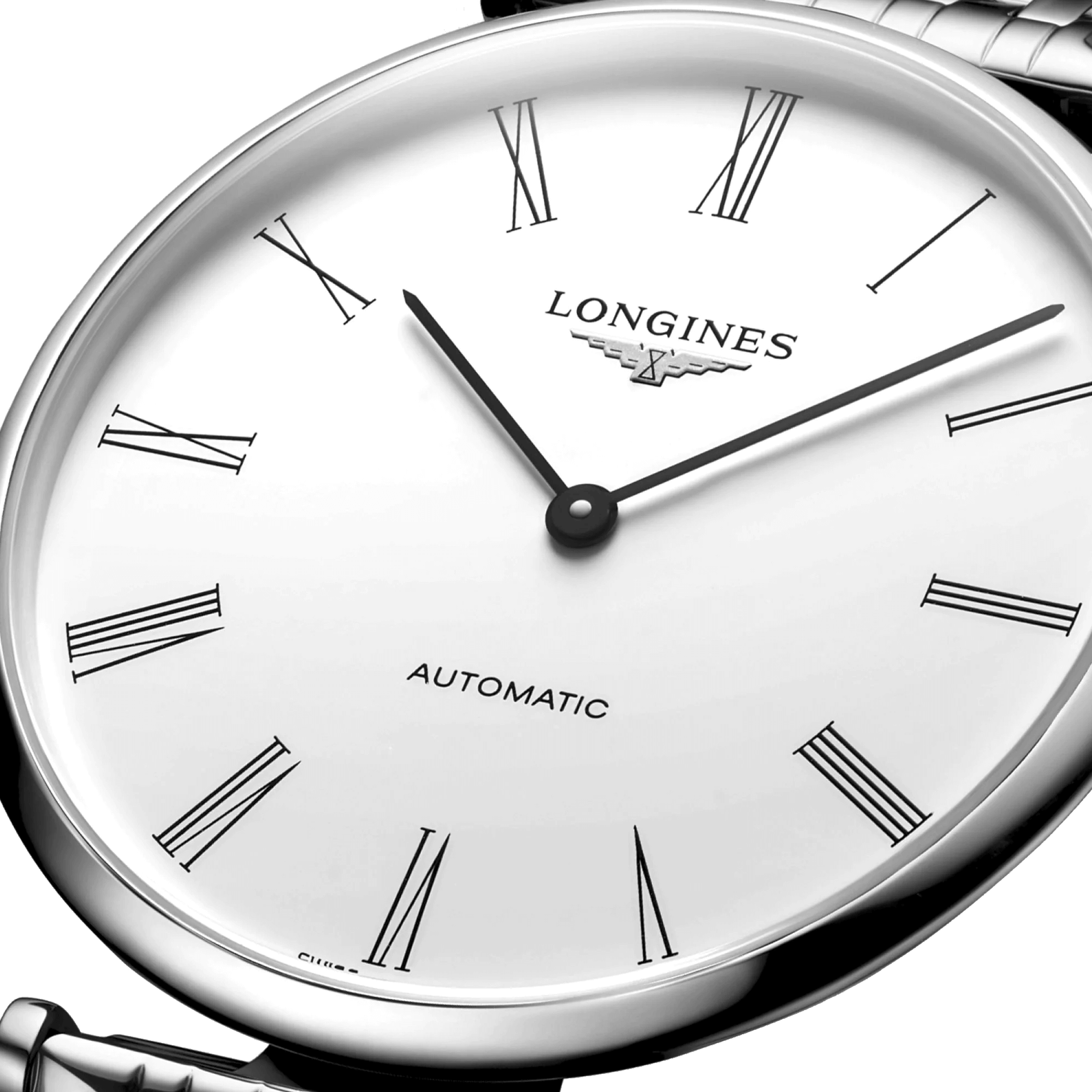 Montre Longines Grande Classique automatique cadran blanc bracelet acier 38 mm L4.918.4.11.6