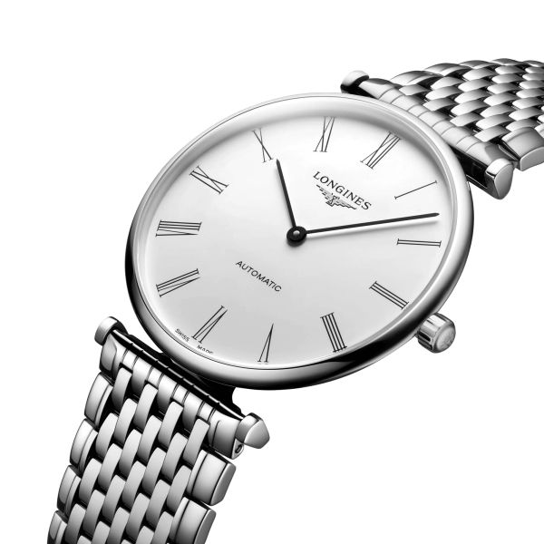 Montre Longines Grande Classique automatique cadran blanc bracelet acier 38 mm L4.918.4.11.6