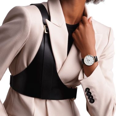 Montre Longines Grande Classique automatique cadran blanc bracelet cuir croco noir 38 mm L4.918.1.91.2