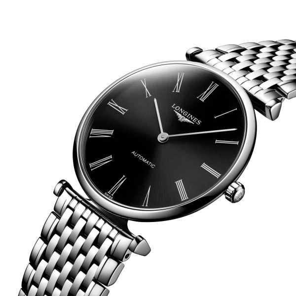 Montre auto Longines Grande Classique cadran noir bracelet