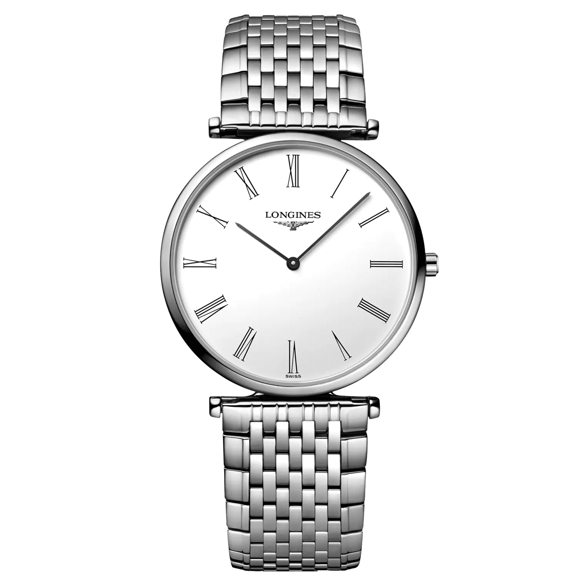 Montre Longines La Grande Classique quartz cadran blanc bracelet acier 33 mm L4.709.4.21.6