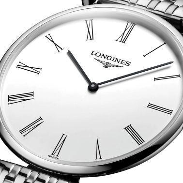 Montre Longines La Grande Classique quartz cadran blanc bracelet acier 33 mm L4.709.4.21.6