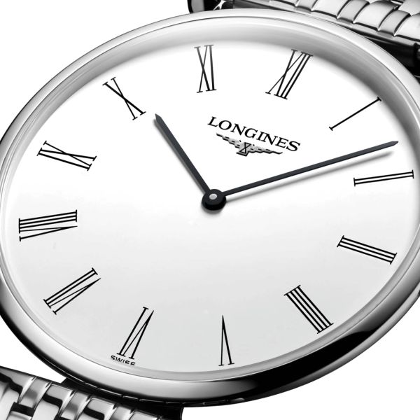 Montre Longines La Grande Classique quartz cadran blanc bracelet acier 33 mm L4.709.4.21.6