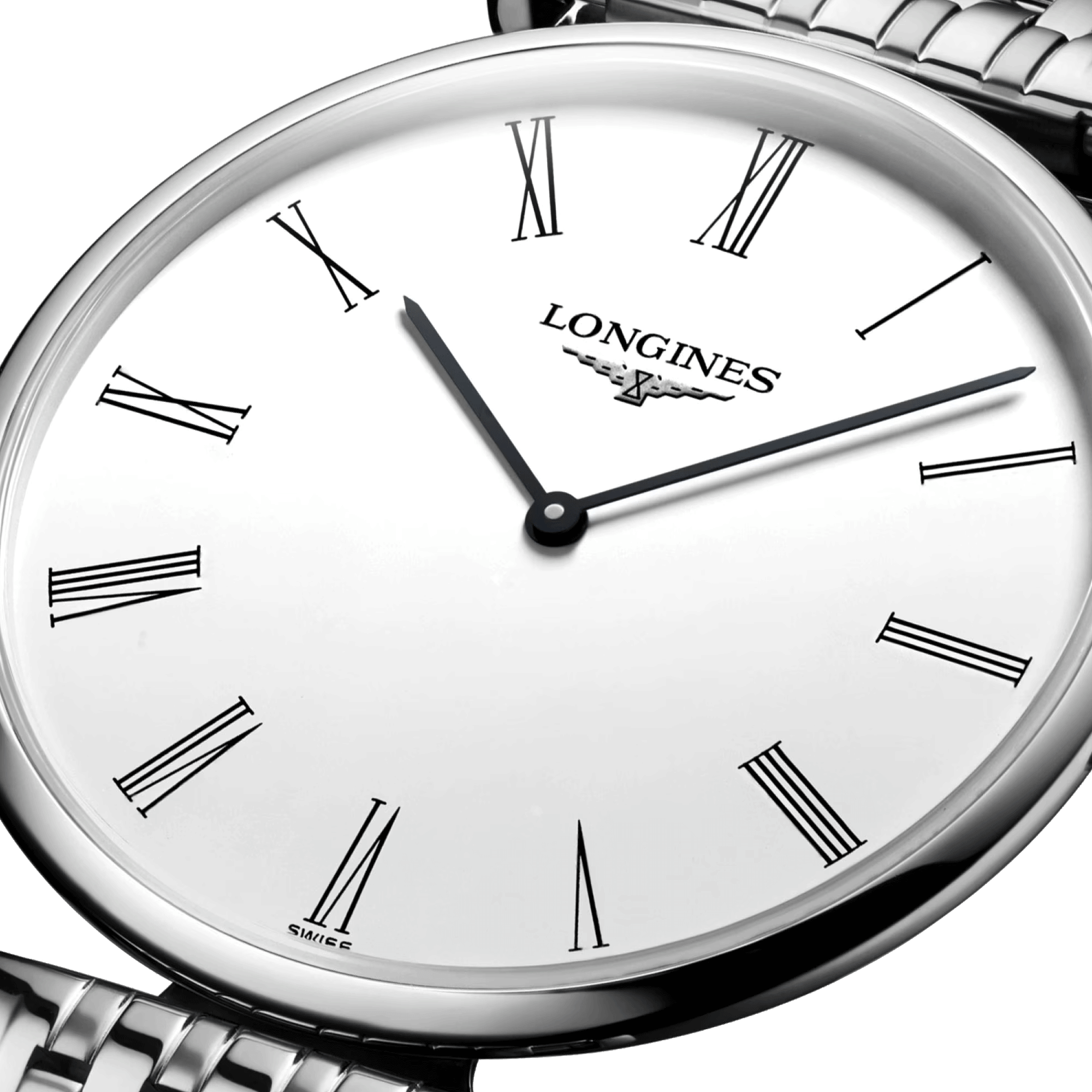 Montre Longines La Grande Classique quartz cadran blanc bracelet acier 33 mm L4.709.4.21.6