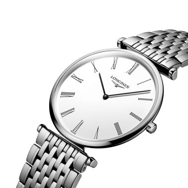 Montre Longines La Grande Classique quartz cadran blanc bracelet acier 33 mm L4.709.4.21.6