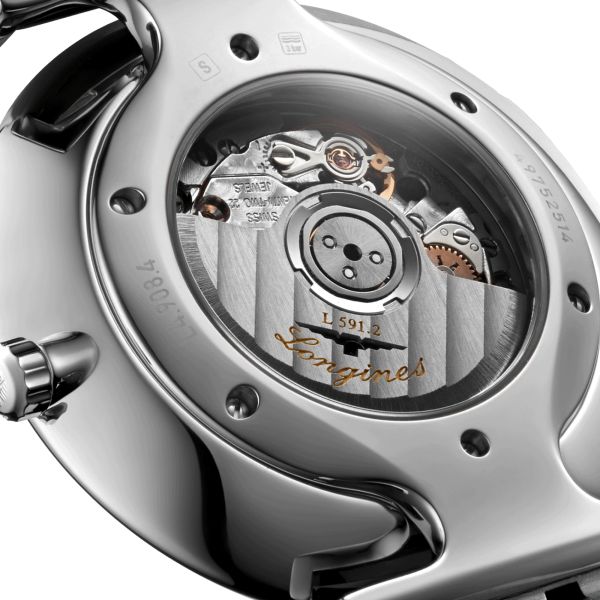 Montre Longines La Grande Classique automatique index diamants bracelet acier 36 mm