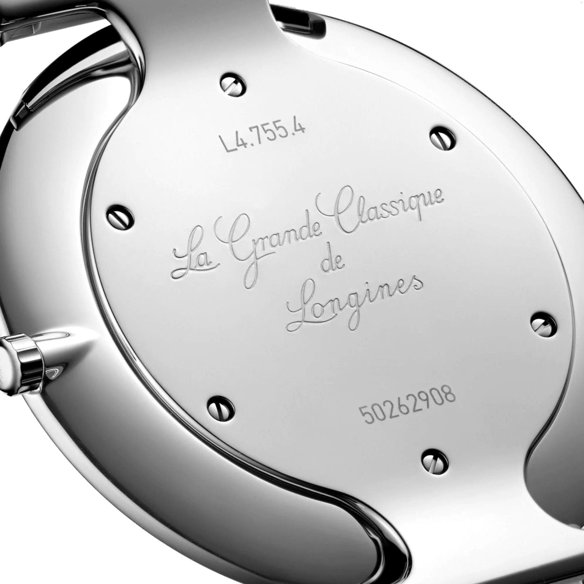 Montre Longines La Grande Classique quartz cadran bleu chiffres romains bracelet acier 36 mm