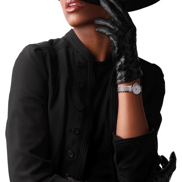 Montre Longines La Grande Classique quartz chiffres romains lunette sertie bracelet acier 24 mm