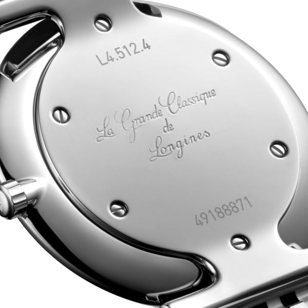 Montre Longines La Grande Classique quartz cadran nacre index diamants bracelet acier 29 mm L4.512.4.87.6