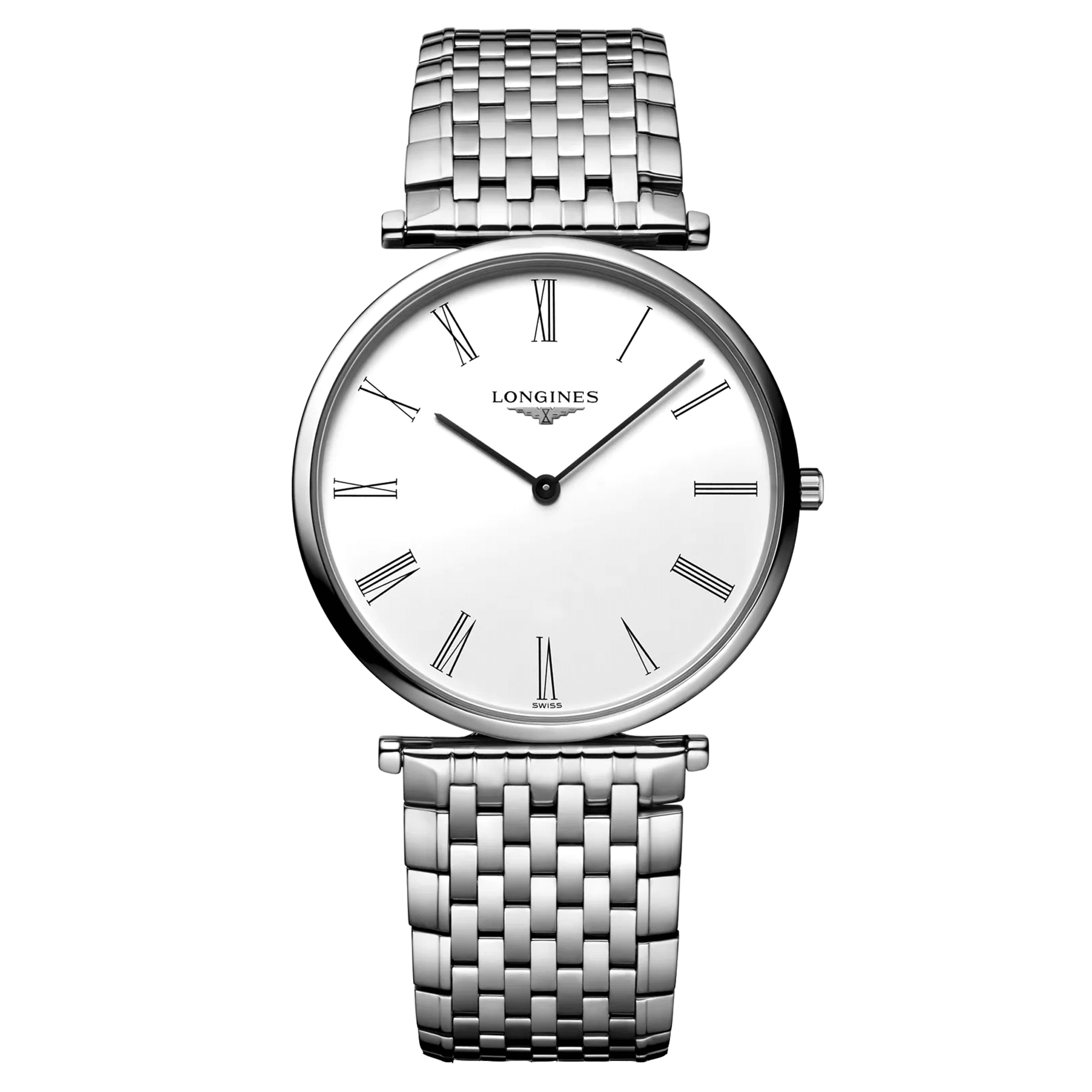 Montre Longines La Grande Classique quartz cadran blanc bracelet acier 36 mm L4.755.4.11.6