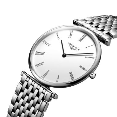 Montre Longines La Grande Classique quartz cadran blanc bracelet acier 36 mm L4.755.4.11.6