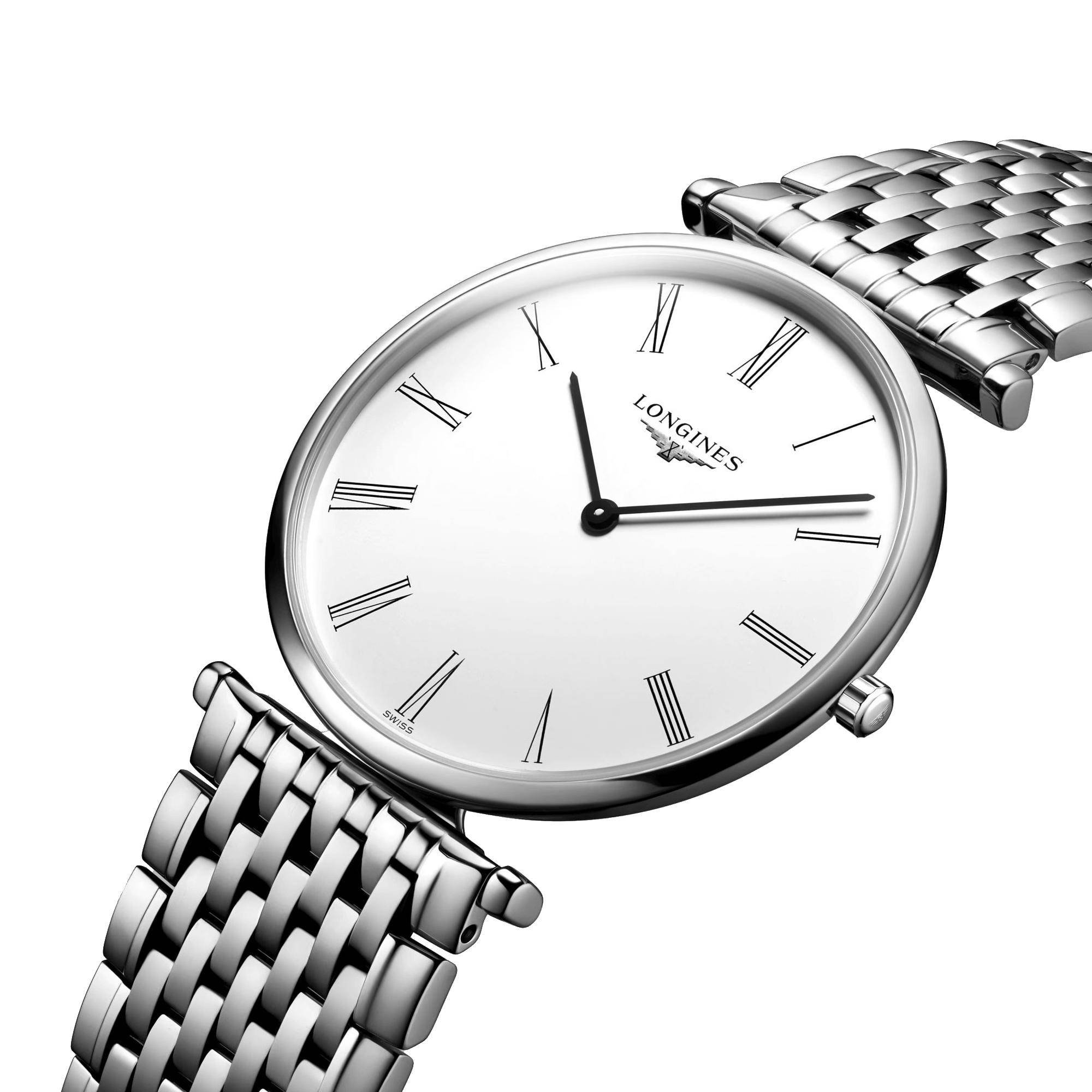 Montre Longines La Grande Classique quartz cadran blanc bracelet acier 36 mm L4.755.4.11.6