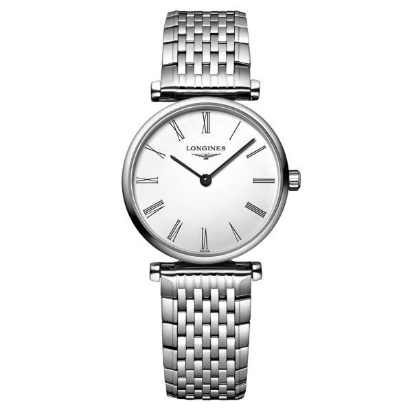 Montre Longines La Grande Classique quartz cadran blanc bracelet acier 24 mm L4.209.4.11.6