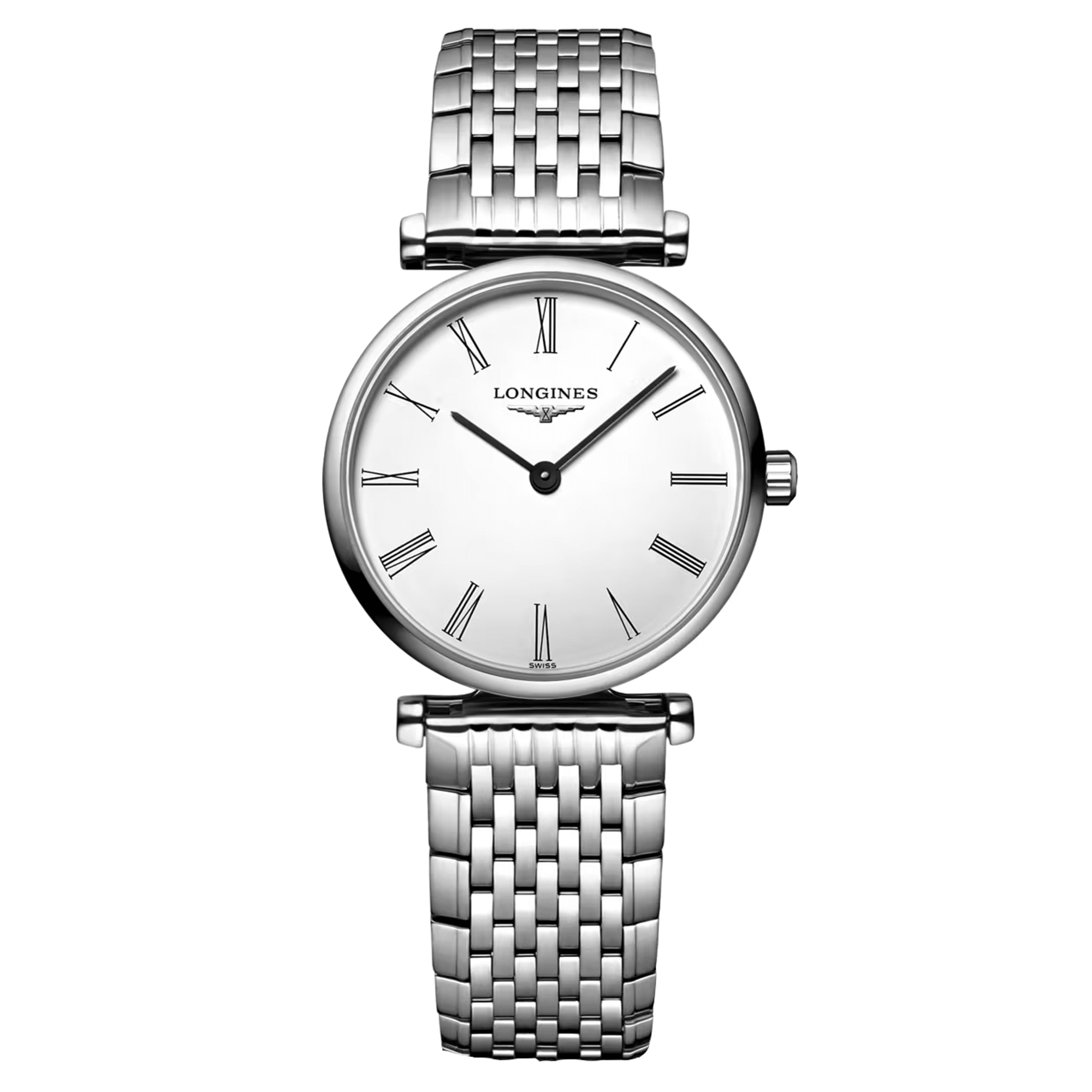 Montre Longines La Grande Classique quartz cadran blanc bracelet acier 24 mm