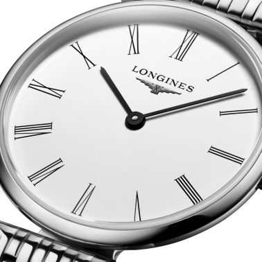 Montre Longines La Grande Classique quartz cadran blanc bracelet acier 24 mm