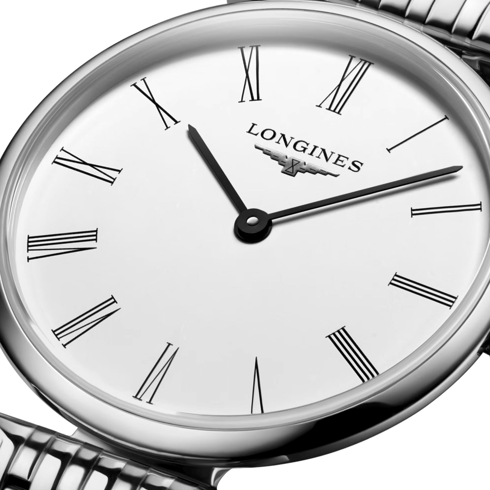 Montre Longines La Grande Classique quartz cadran blanc bracelet acier 24 mm