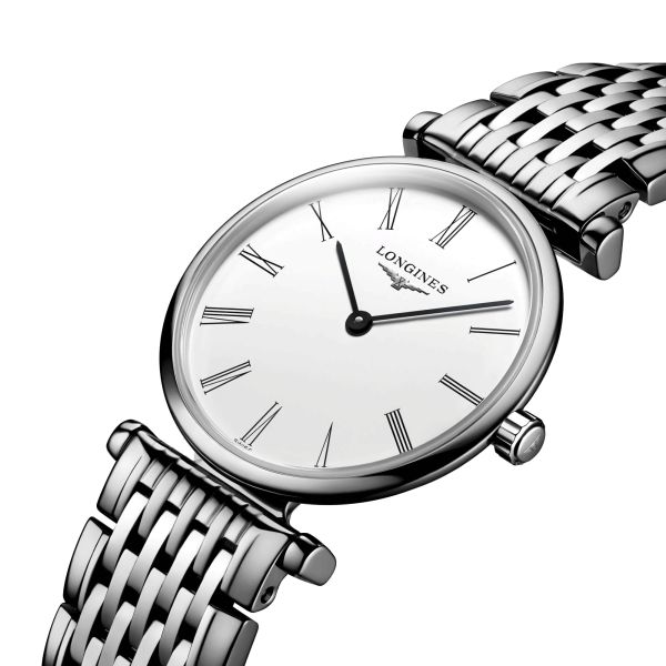 Montre Longines La Grande Classique quartz cadran blanc bracelet acier 24 mm