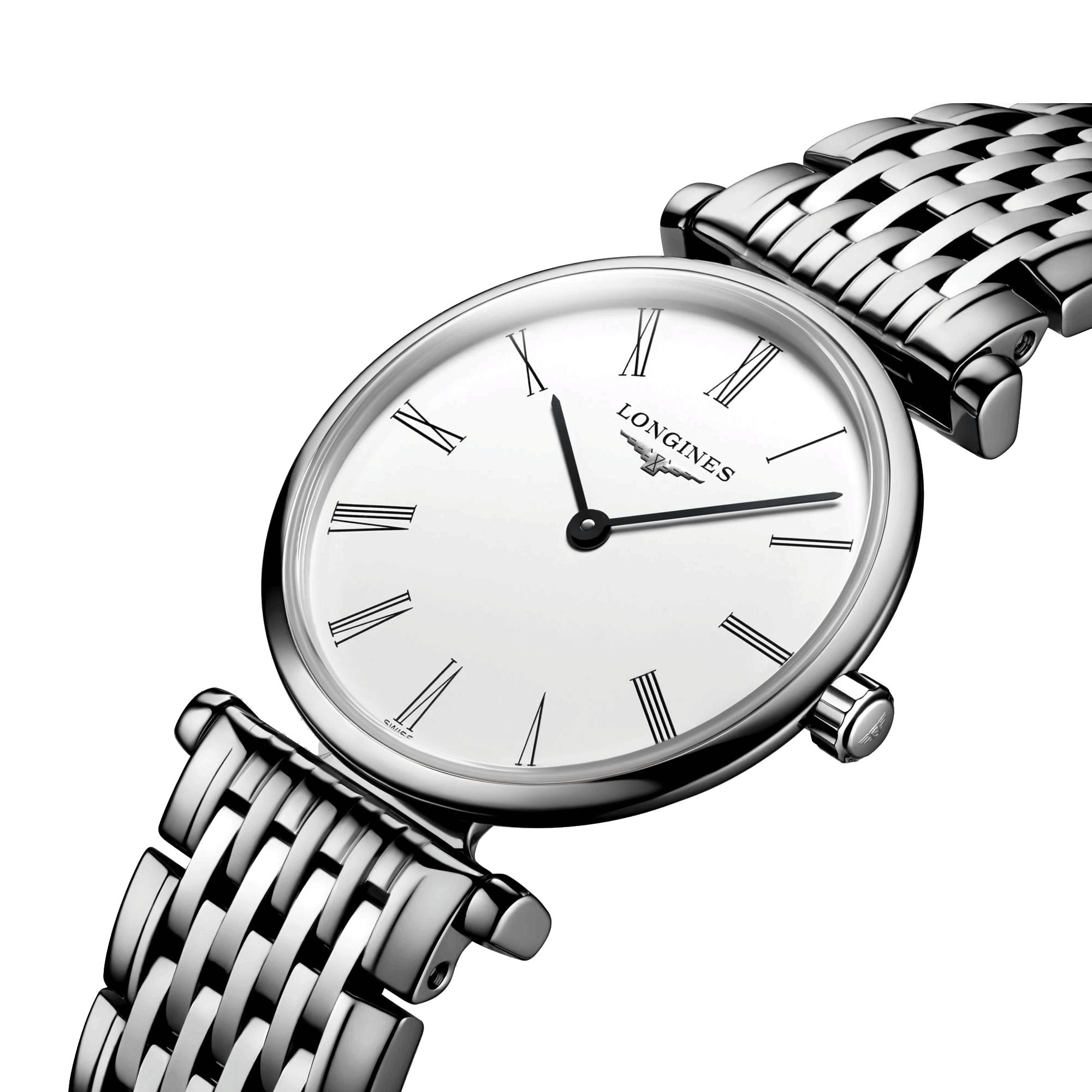 Montre Longines La Grande Classique quartz cadran blanc bracelet acier 24 mm