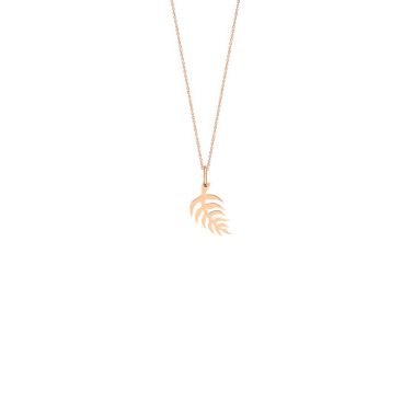 Ginette NY Mini Palms on chain necklace in rose gold 