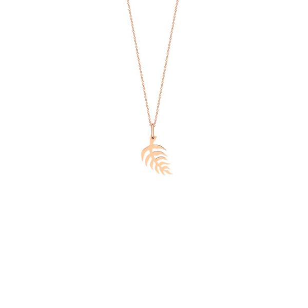 Collier Ginette NY Mini Palms on chain en or rose 