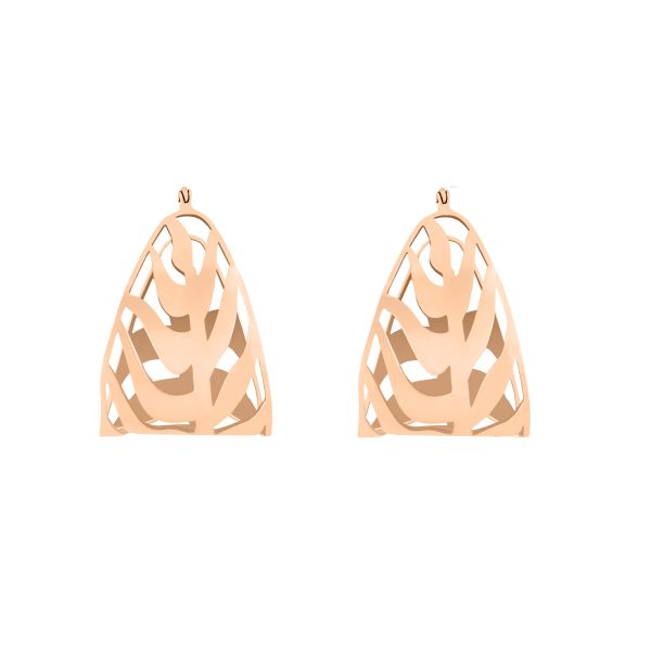 Ginette NY Palms large hoop earrings in rose gold