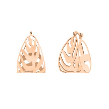 Créoles large Ginette NY Palms en or rose