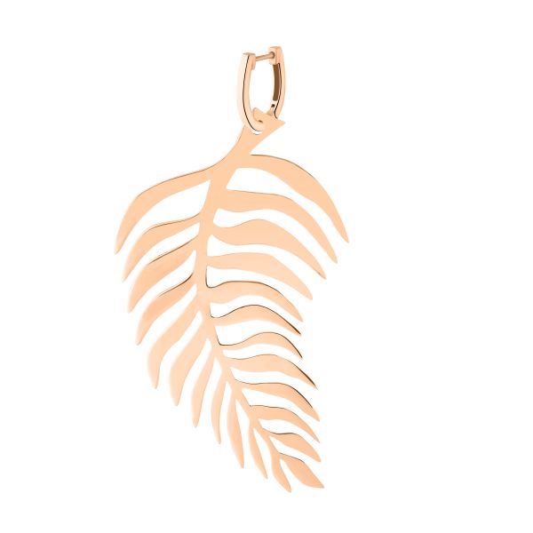 Solo Jumbo earring Ginette NY Palms in rose gold 