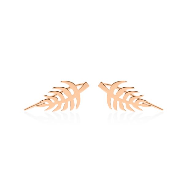Ginette NY Palms earrings in rose gold 